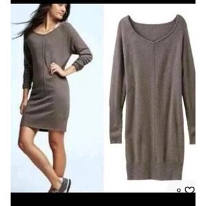 Athleta Adi Mudra Gray Cashmere Sweater Dress Size Medium Tunic